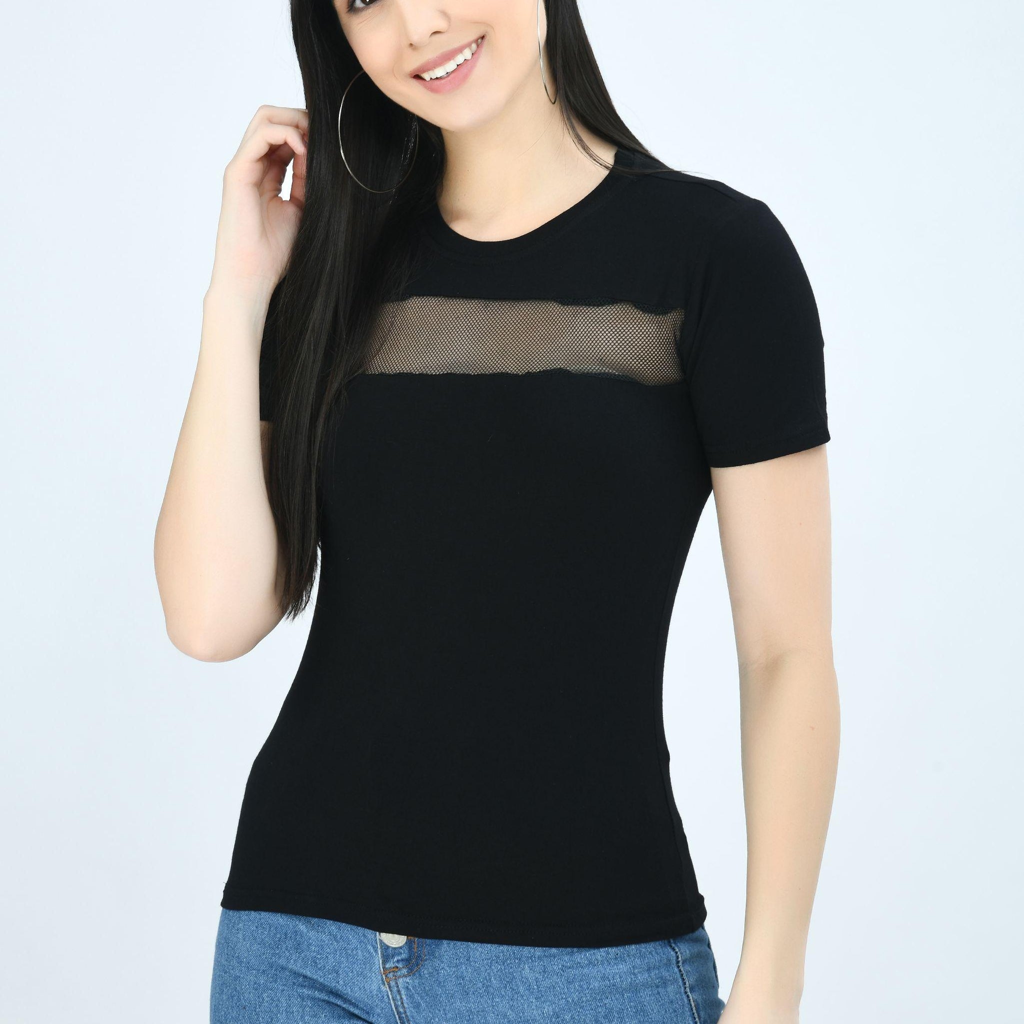 Airbiter Collection Women's Cotton Blend Solid Tops